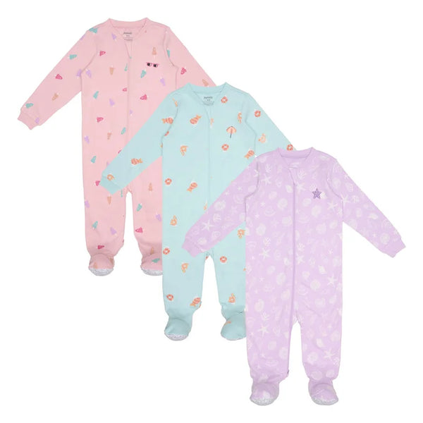 Pekkle Infant Organic Cotton Sleeper, 3-pack V2