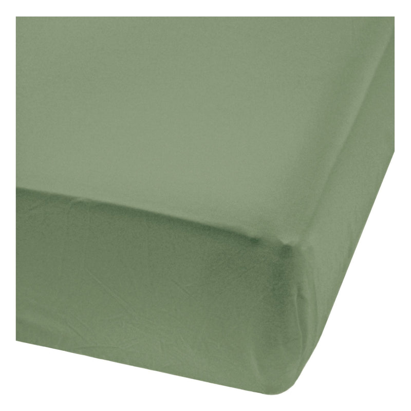 Perlimpinpin Bamboo Baby Crib Fitted Sheets, Hunter Green I9