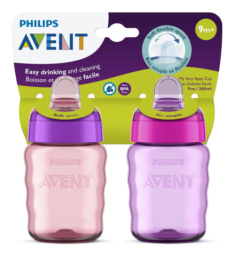 Philips Avent Soft Sippy Cup, Pink/Purple, 2-pk Z2