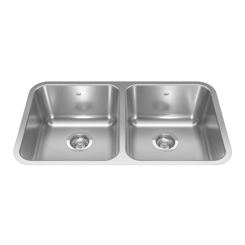 Reginox FB Double Stainless Steel Sink, 30.88x17.75-in Z6