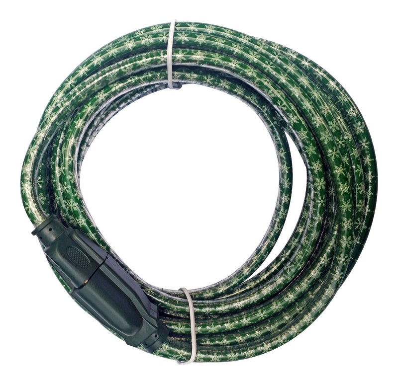 RiteCord 1-Outlet Green Extension Cord with Snowflake, 7.5-m Y4