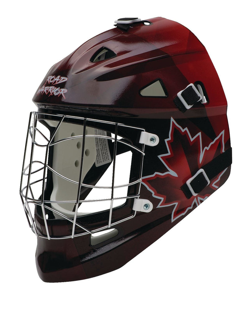 Road Warrior Canada Street Hockey Goalie Helmet Mask with Cage, Youth K5