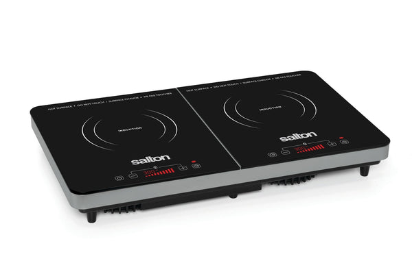 Salton Double Induction Cooktop, LED Display & Touch control with 10 Power Settings S2