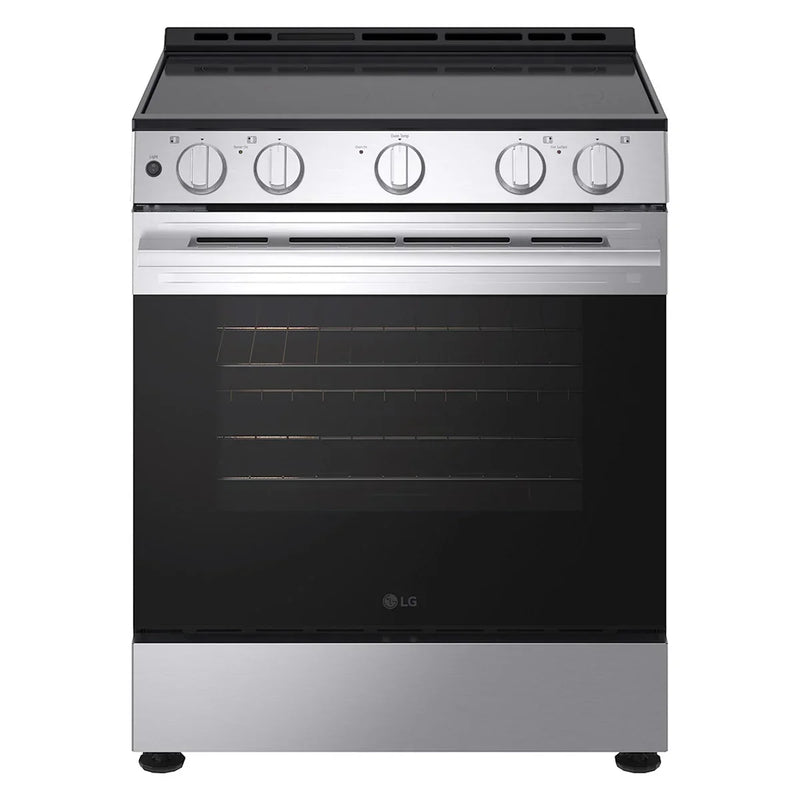 Samsung 80 Series 30 in. 6.3 cu ft. Stainless Steel Electric Slide-in Range with Air Fry and True Convection J5