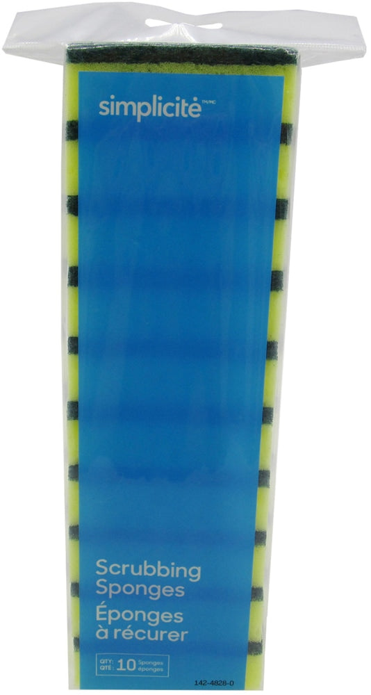 Simplicite Heavy-Duty Scrub Sponge & Pad, 10-pk X5