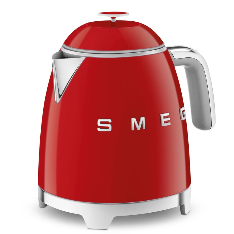 Smeg 50's 1400W Retro Style Electric Mini Countertop Kettle with Cordless Base, Red, 0.8-L T9