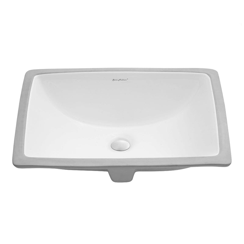 Swiss Madison Plaisir Rectangular Undermount Bathroom Sink, 21-in W9