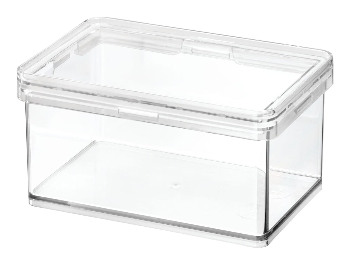The Home Edit by iDESIGN Clear Stackable Small Canister with Air Tight Lid, 0.47-L