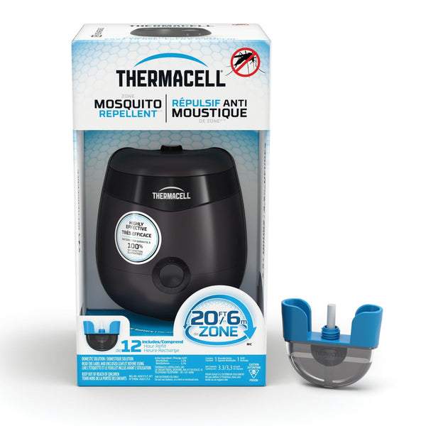 Thermacell E-ZoneGuard Patio Rechargeable Mosquito Repeller with 12-Hr Refill and 5.5-Hr Battery, Charcoal A1