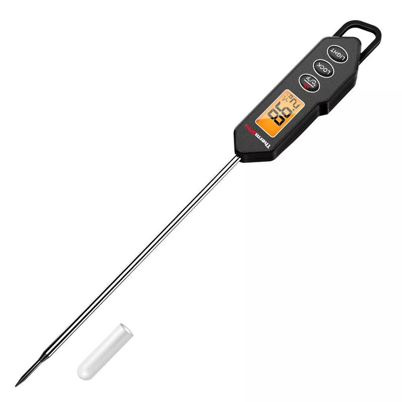 ThermoPro Digital Instant-Read Food & Meat Thermometer with Built-in Magnet & Hook, Black B5