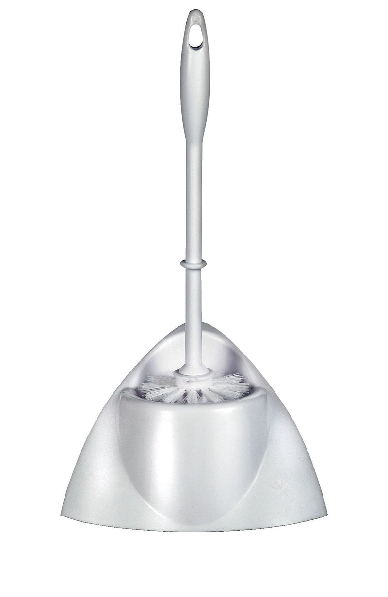 Toilet Brush with Stand, White E6
