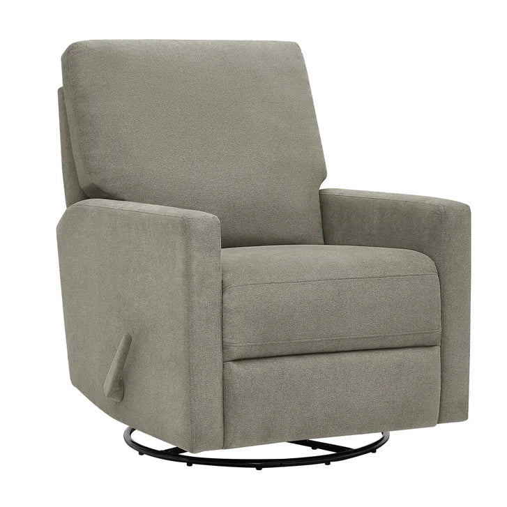 True Innovations Paxley II Grey Fabric Swivel Glider Recliner Q8