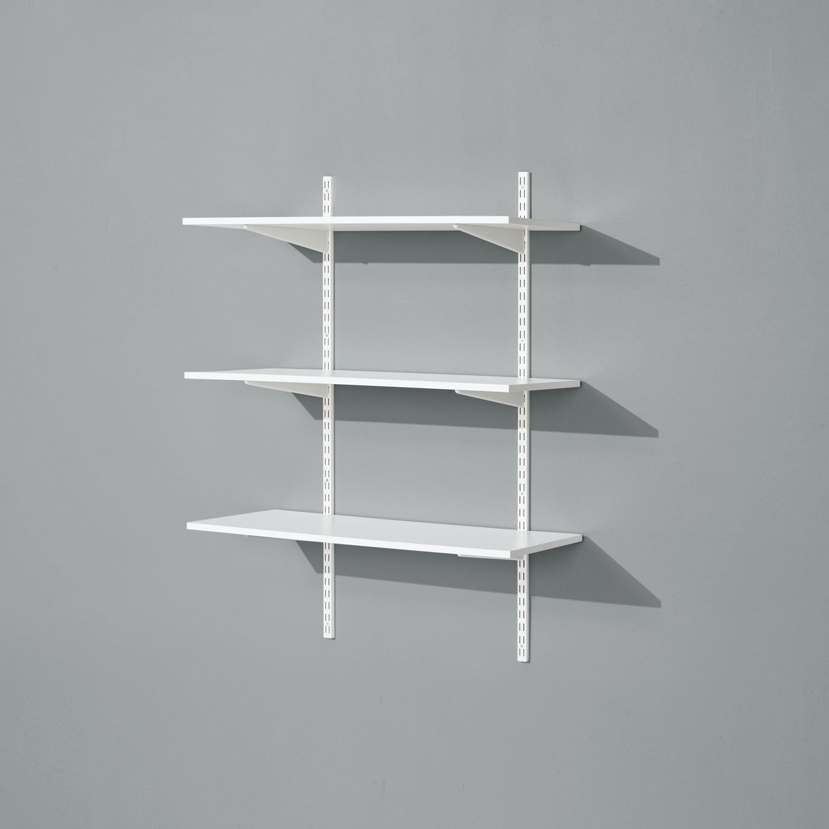type A Wooden Floating Wall Shelf Board, White, 16 x 35-in