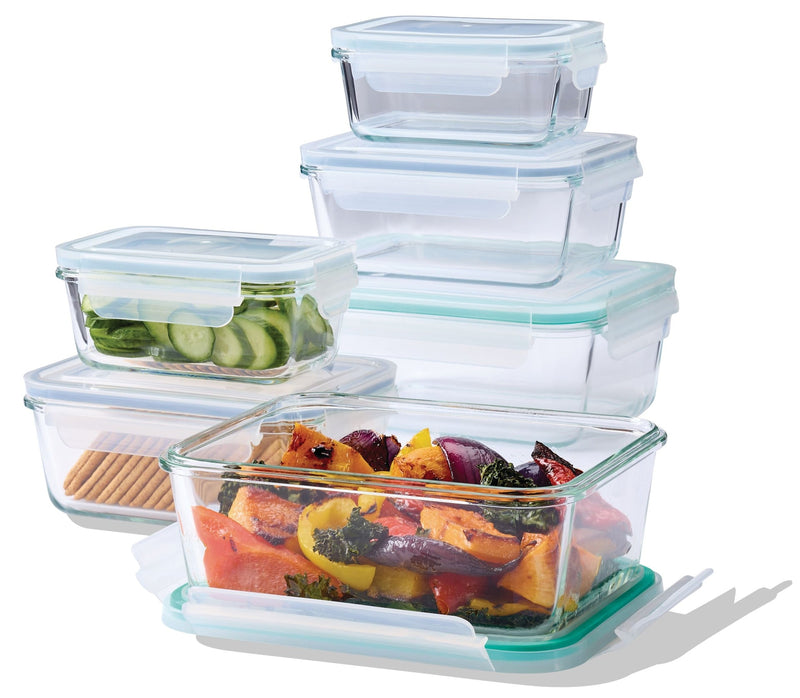 Vida By Paderno Rectangular Glass Food Storage Container Set, 12-pc J2
