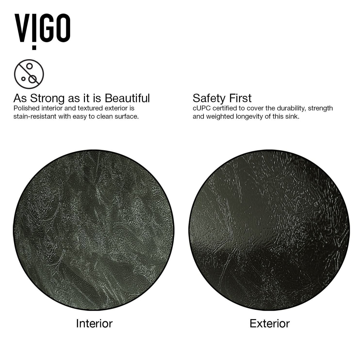 VIGO Glass Grey Onyx Bathroom Sink/Basin Set with Linus Faucet and Round Vessel