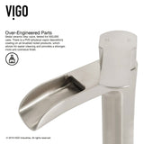 VIGO Hibiscus MatteStone White Bathroom Sink/Basin Set with Niko Faucet and Square Composite Vessel