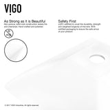 VIGO Hibiscus MatteStone White Bathroom Sink/Basin Set with Niko Faucet and Square Composite Vessel