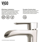 VIGO Hibiscus MatteStone White Bathroom Sink/Basin Set with Niko Faucet and Square Composite Vessel