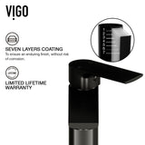 VIGO Norfolk Single Handle Vessel Bathroom Sink Faucet, WaterSense Certified, Matte Black