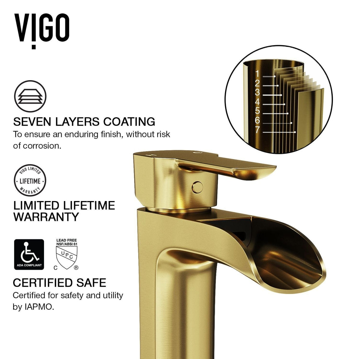 VIGO Palermo Gothic ConcretoStone Ash Grey Bathroom Sink/Basin Set with Niko Faucet and Round Vessel