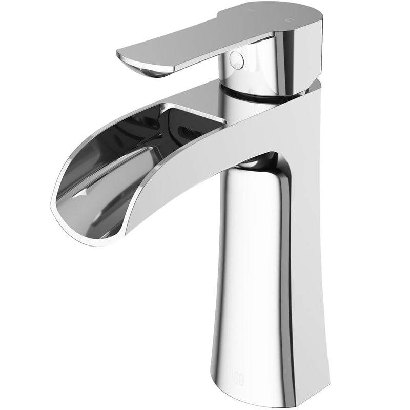 VIGO Paloma Single Handle Single Hole Bathroom Sink Faucet, WaterSense Certified, Chrome K8