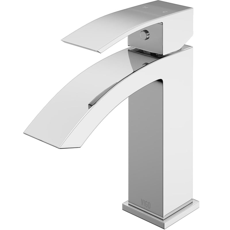VIGO Satro Single Handle Single Hole Bathroom Sink Faucet, WaterSense Certified, Chrome H1