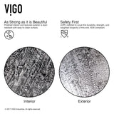VIGO Titanium Glass Slate Grey Bathroom Sink/Basin Set with Niko Faucet and Round Vessel