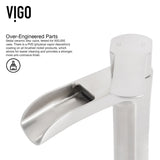 VIGO Titanium Glass Slate Grey Bathroom Sink/Basin Set with Niko Faucet and Round Vessel