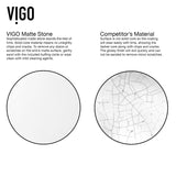 VIGO Wisteria MatteStone White Bathroom Sink/Basin Set with Norfolk Faucet and Oval Composite Vessel