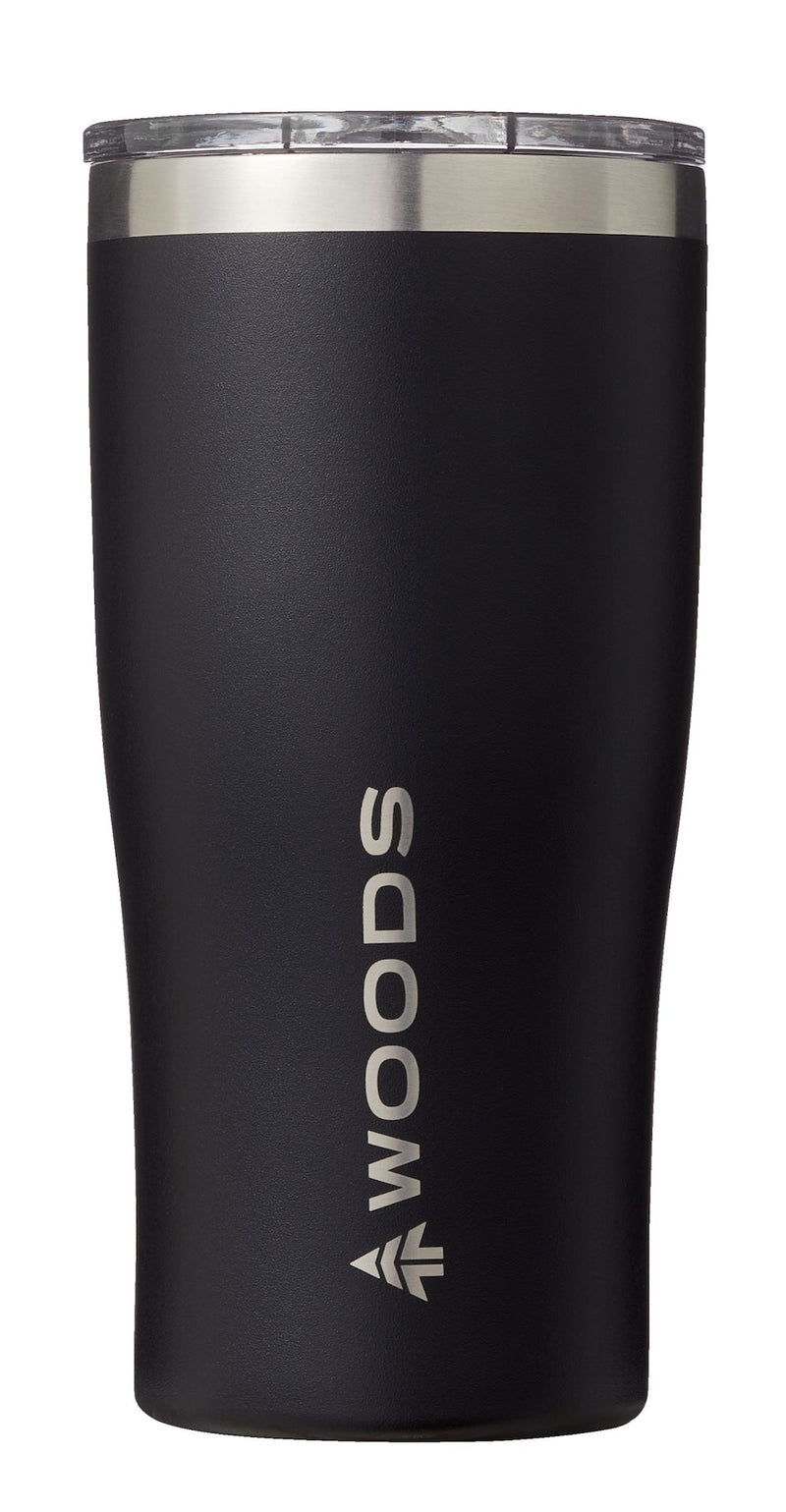 Woods Insulated Stainless Steel Tumbler, Small, Black, 20.2-oz C0