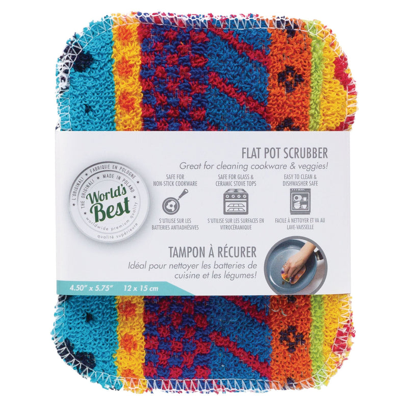 World's Best Flat Pot Scrubber, 1-pk B7