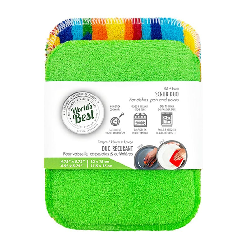 World's Best Foam Pot Scrubber, Washable, 2-pk B4