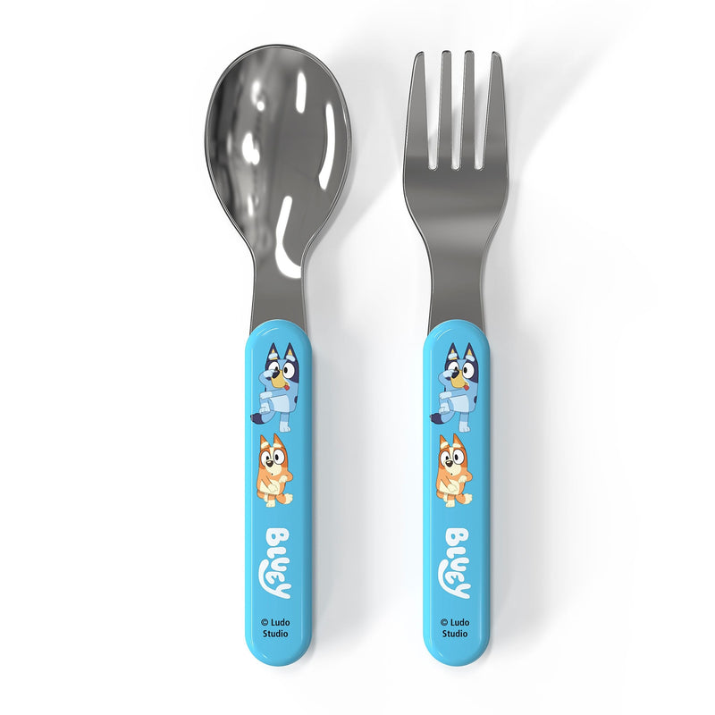 Zak Designs Bluey Flatware Set with Fork & Spoon, 2-Pc J1
