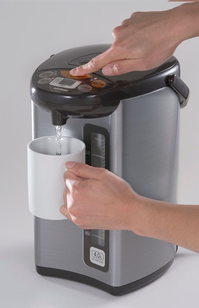 Zojirushi Electric Hot Water Boiler, Warmer & Dispenser, Black/Stainless Steel, 4-L Q3