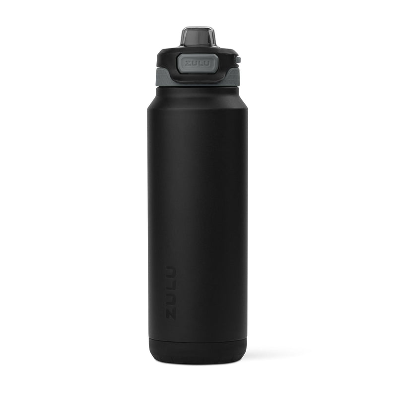 Zulu Powerfill Pro Vacuum Insulated Stainless Steel Bottle, 32-oz, Black, with Quick Fill Lid N3