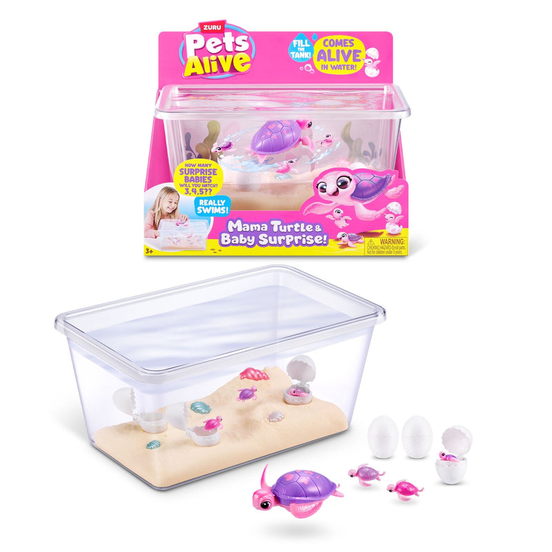 Zuru Pets Alive Mama and Turtle Surprise for Ages 3+ K7