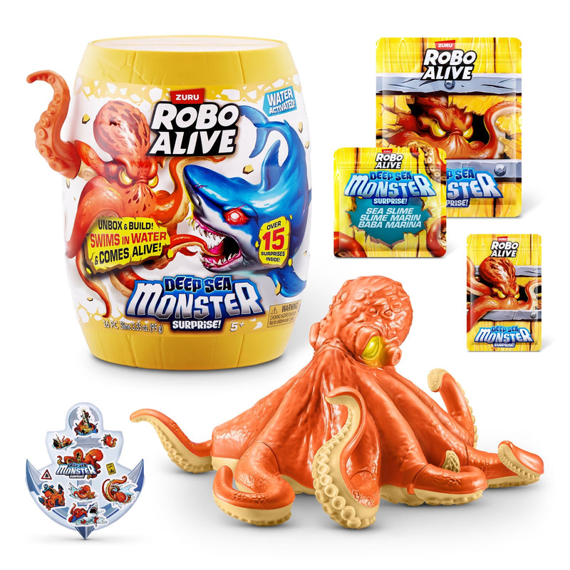 Zuru Robo Alive Deep Sea Monster Surprise Unboxing Playset Capsule for Ages 5+ O3