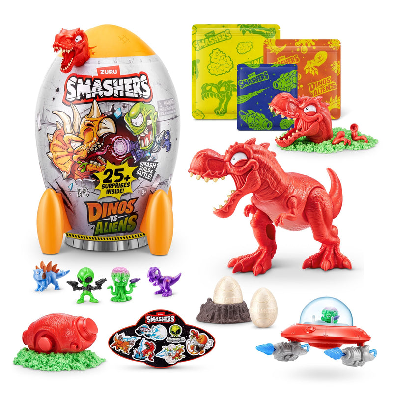 Zuru Smashers Dino Vs Aliens Rocket Ship Mystery Playset Capsule for Ages 3+, Assorted Figures B5