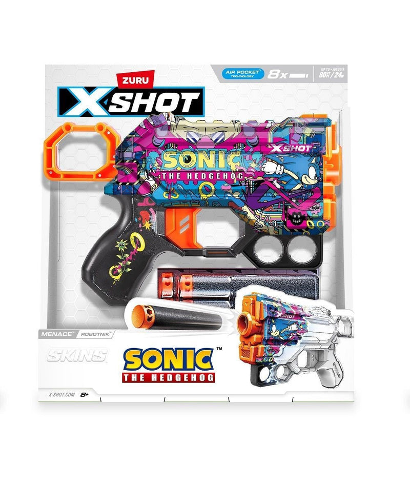 Zuru X-Shot Menace Sonic the Hedgehog Skins Foam Dart Toy Blaster for Ages 8+ B8